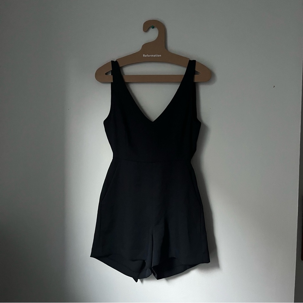 Reformation Short Romper w Back Tie